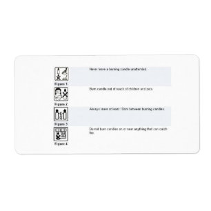 Etiqueta da segurança da vela