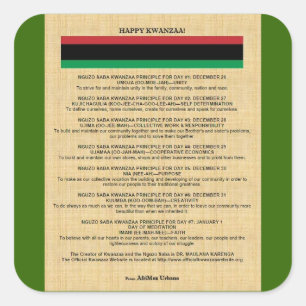 Etiqueta da série 4 de AfriMex Urbano Kwanzaa
