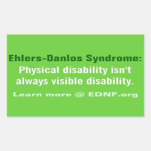 Etiqueta da síndrome (EDS) de Ehlers-Danlos -