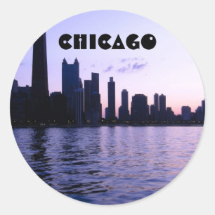 Etiqueta da skyline de Chicago