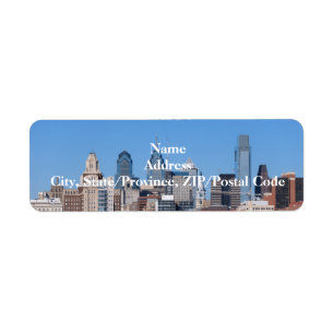 Etiqueta da skyline de Phildadelphia
