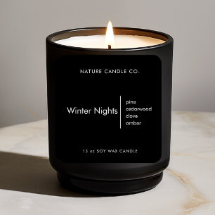 Etiqueta da Vela das Noites de inverno Minimalis