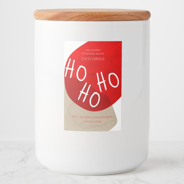 Etiqueta da Vela de Natal de Férias (Frente)