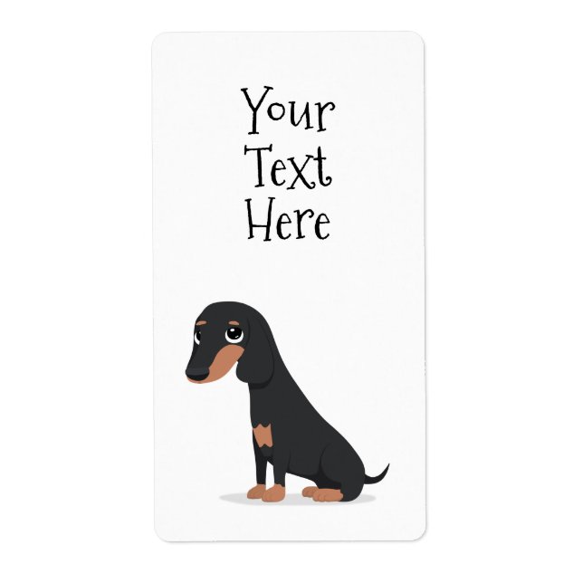 Etiqueta Dachshund (Frente)