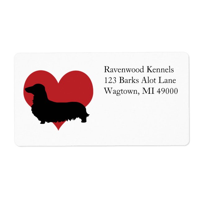 Etiqueta Dachshund (Frente)