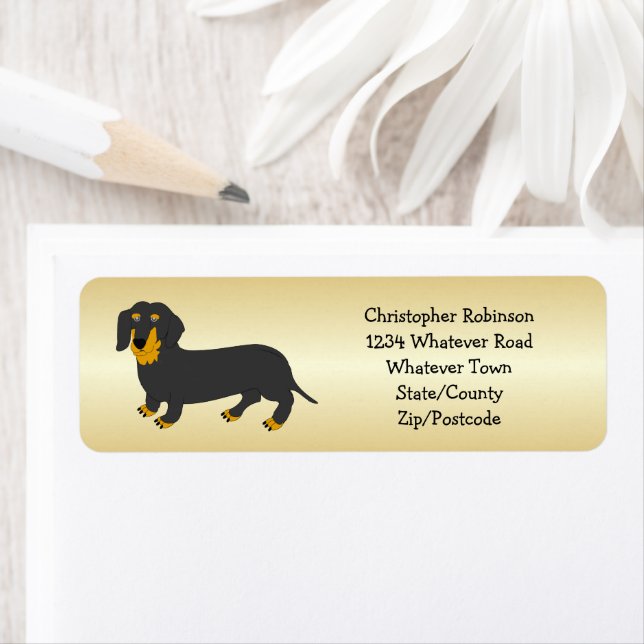 Etiqueta Dachshund Design Personalizado (Insitu)