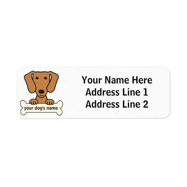 Etiqueta Dachshund Personalizado (Frente)