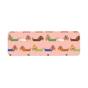 Etiqueta Dachshunds no rosa