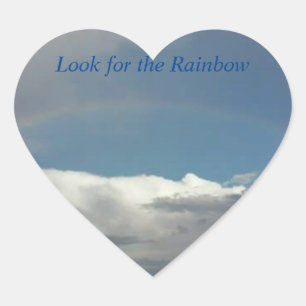 Etiqueta dada forma coração do rianbow