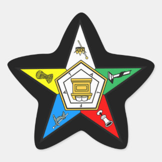 Etiqueta dada forma da estrela estrela oriental
