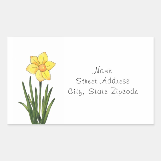 Etiqueta Daffodil, Caneta e Tinta (Frente)