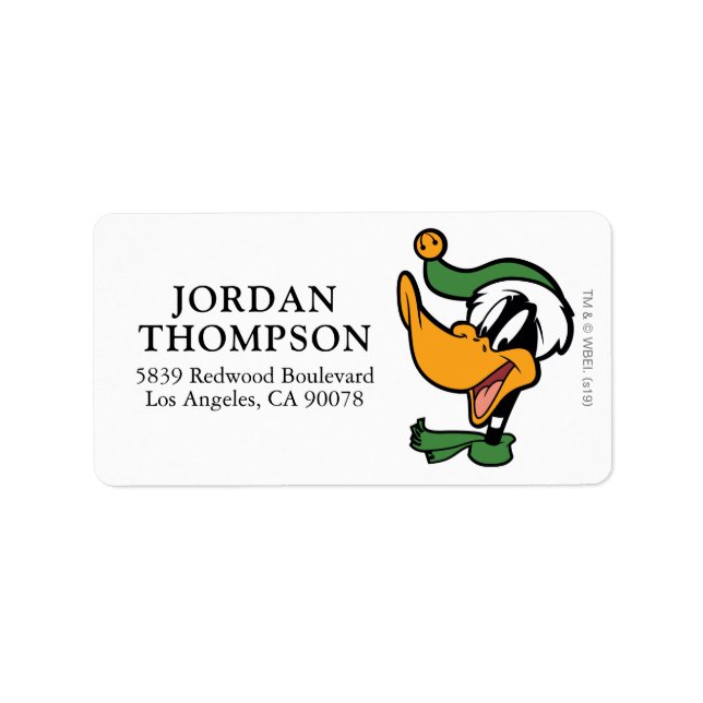 Etiqueta DAFFY DUCK™ "Happy Holi-Daze" (Frente)