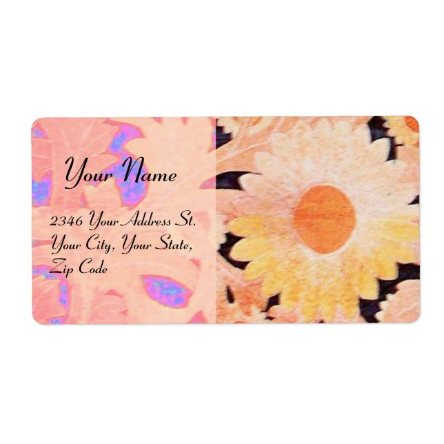 Etiqueta DAISY , blue red  pink black (Frente)