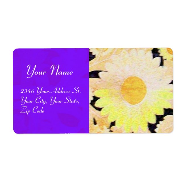 Etiqueta DAISY , blue yellow black (Frente)