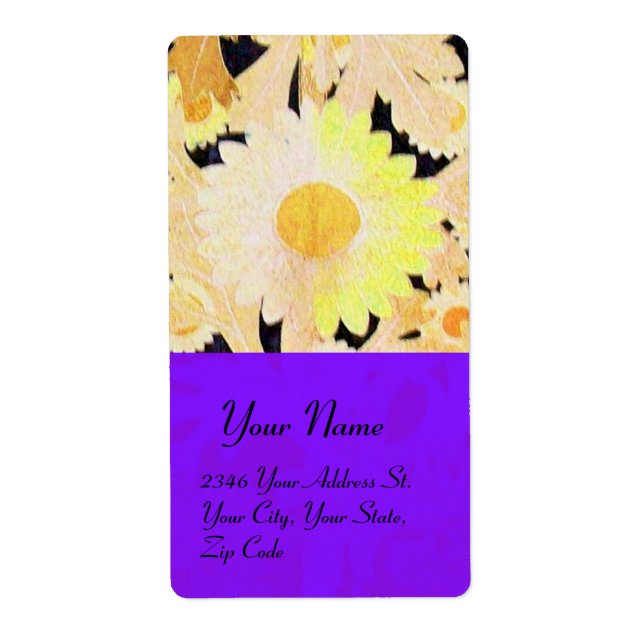 Etiqueta DAISY , blue yellow black (Frente)