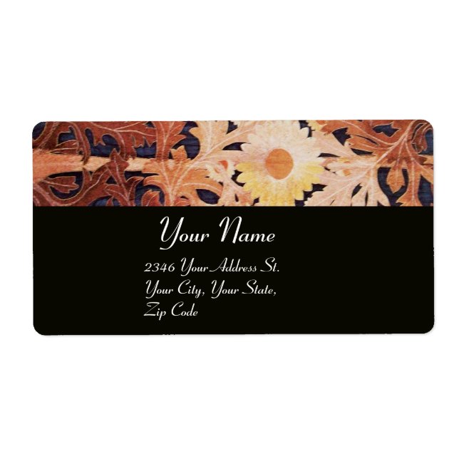 Etiqueta DAISY , brown yellow black (Frente)