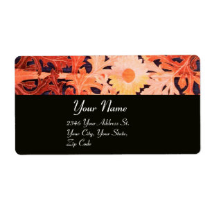 Etiqueta DAISY, castanho vermelho