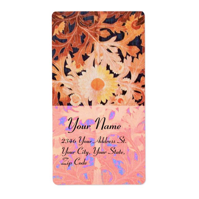 Etiqueta DAISY , red brown blue black (Frente)