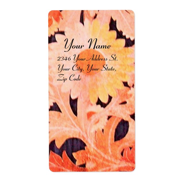 Etiqueta DAISY , red pink black (Frente)