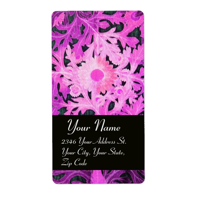 Etiqueta DAISY, roxo violeta preto (Frente)