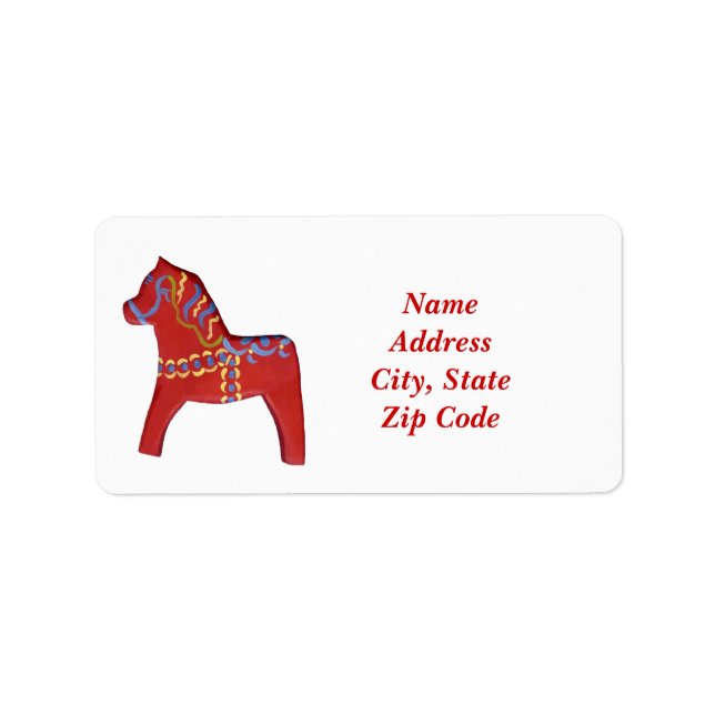 Etiqueta Dala Horse Address Labels (Frente)