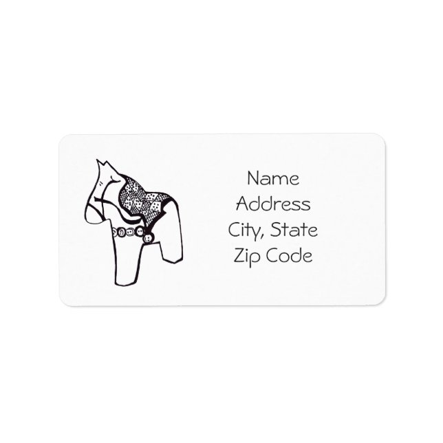 Etiqueta Dala Horse Address Labels (Frente)