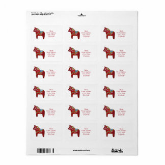 Etiqueta Dala Horse, por Julia Persson Morrill