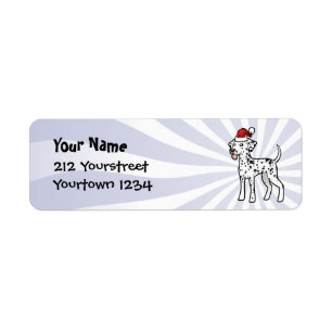 Etiqueta Dalmatian do Natal