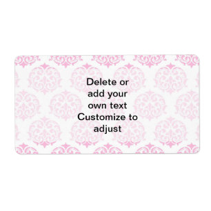 Etiqueta Damasco rosa pálido