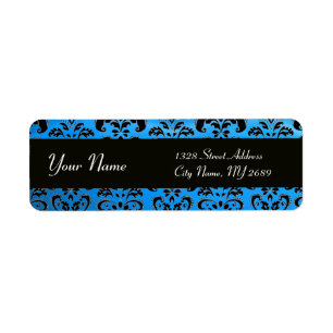 ETIQUETA DAMASK AZUL PRETO