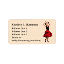 Etiqueta Dançarino Flamenco (Personalizado)