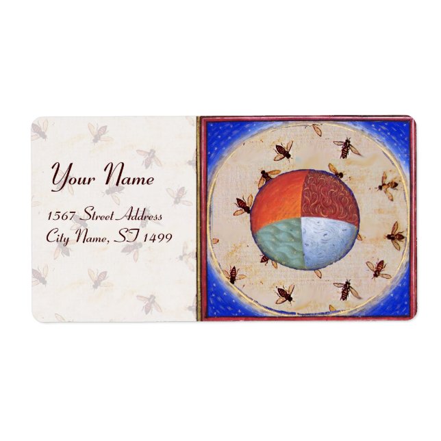 ETIQUETA DANCE OF HONEY BEES WITH FOUR ELEMENTS (Frente)