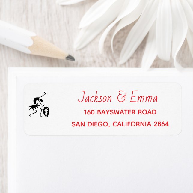 Etiqueta Dancer, Rótulo de Endereço de Retorno Laranja Clar (Insitu)