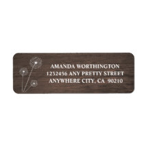 Dandelion Barn Wood Rustic Address Labels