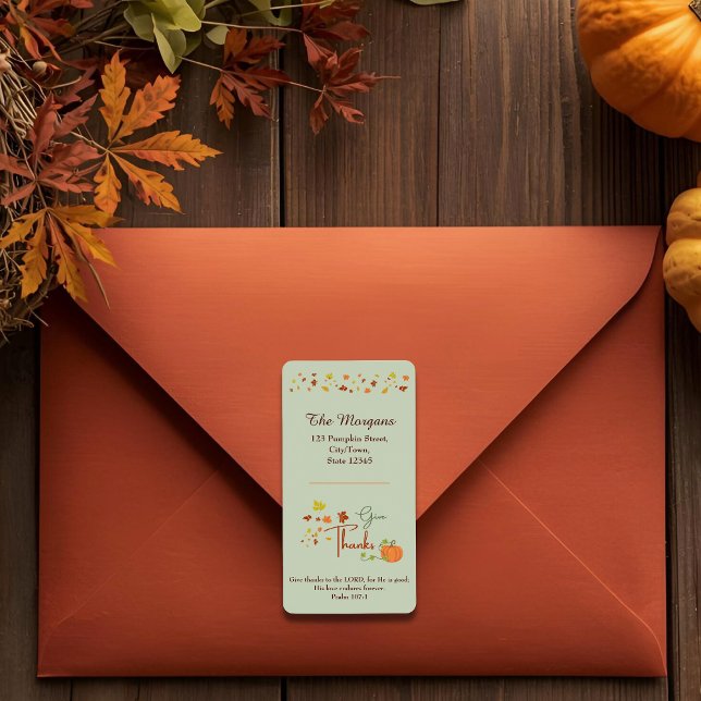 Etiqueta Dar Verso da Bíblia das Obrigados (Criador carregado)