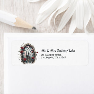 Etiqueta Dark Fantasy Castle Window Gothic Wedding