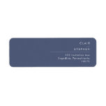 Etiqueta Dark Navy Return Address Label<br><div class="desc">This Dark Navy return address label is just what you've been looking for to complete your simple rustic moody wedding. It is sure to bring your colorful minimalist vibe together in a beautiful way! Keep it as is, or choose to personalize it with your photos! You can also look to...</div>