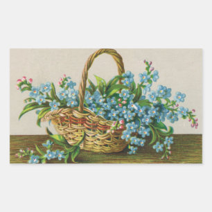 Etiqueta das flores do miosótis do Victorian