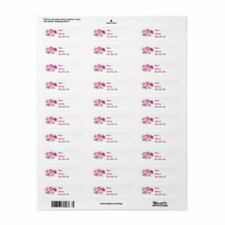 Etiqueta Dazzling Dahlias Return Address Labels
