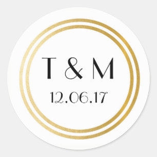 Etiqueta de 1920 de Arte com Caráter Branco e Dour