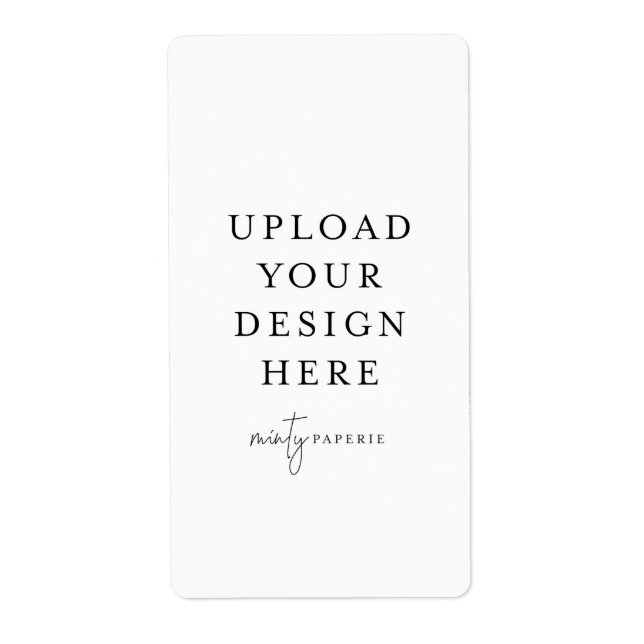 Etiqueta de 2" x 3,75" - Retrato (Frente)