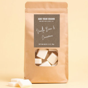 Etiqueta de 3 x 2" minimalista de cera de papel Kr