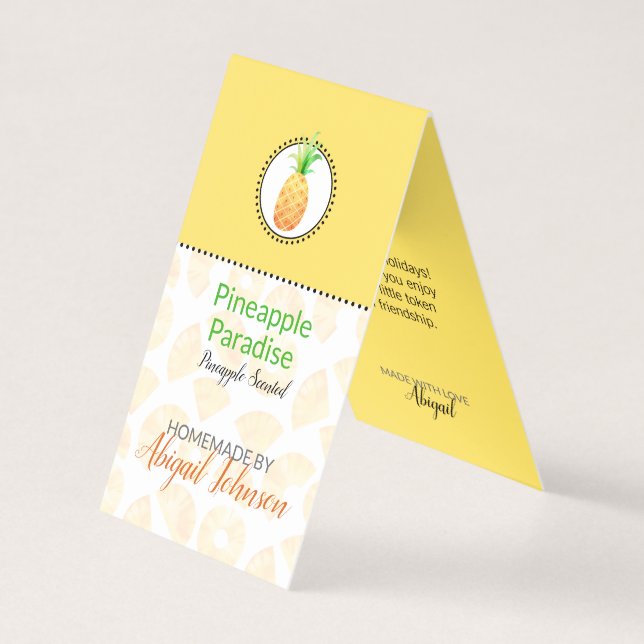 Etiqueta de Abacaxi para Banho e Corpo Caseiro | M (Frente)