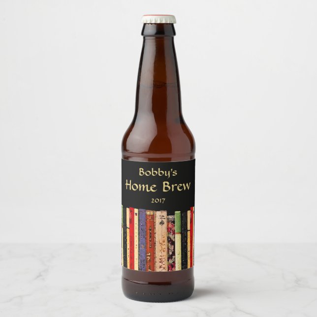 Etiqueta de Abstrato de Livros de Biblioteca (Frente)