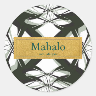 Etiqueta de adesivo Elegante para ananás tropicais