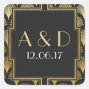 Etiqueta de adesivos redondos da Deco 1920, de Art