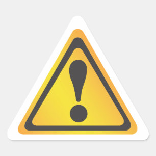 Etiqueta de advertência amarela