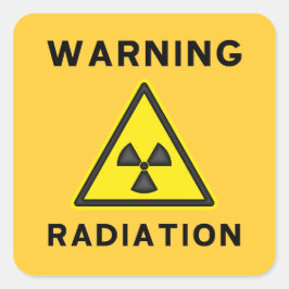 Etiqueta de advertência da radiação amarela &