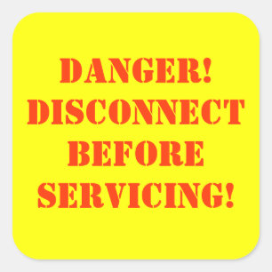 Etiqueta de advertência do perigo