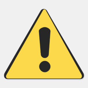 Etiqueta de advertência do triângulo